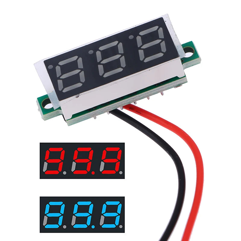 DC4 5V-30V Waterproof Digital Voltmeter Car Boat Motorcycle LED