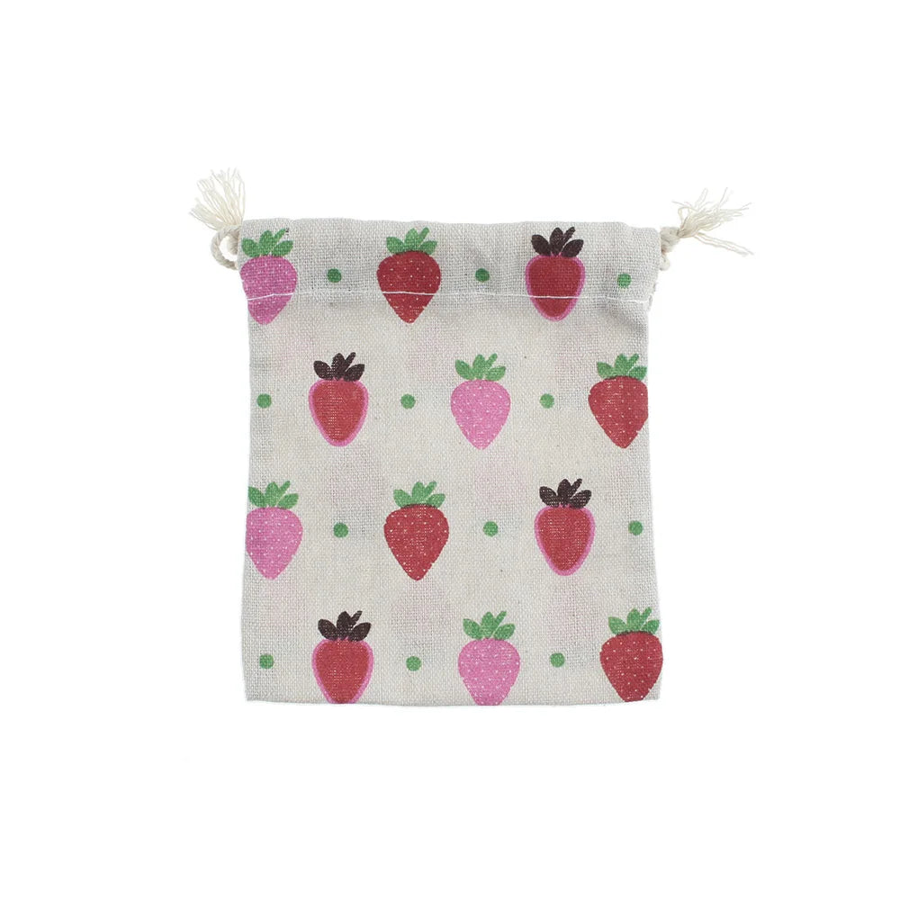 Cotton Linen Drawstring Gift Bags – Printed Storage Pouches Drawstring Storage Bag Zpaxo