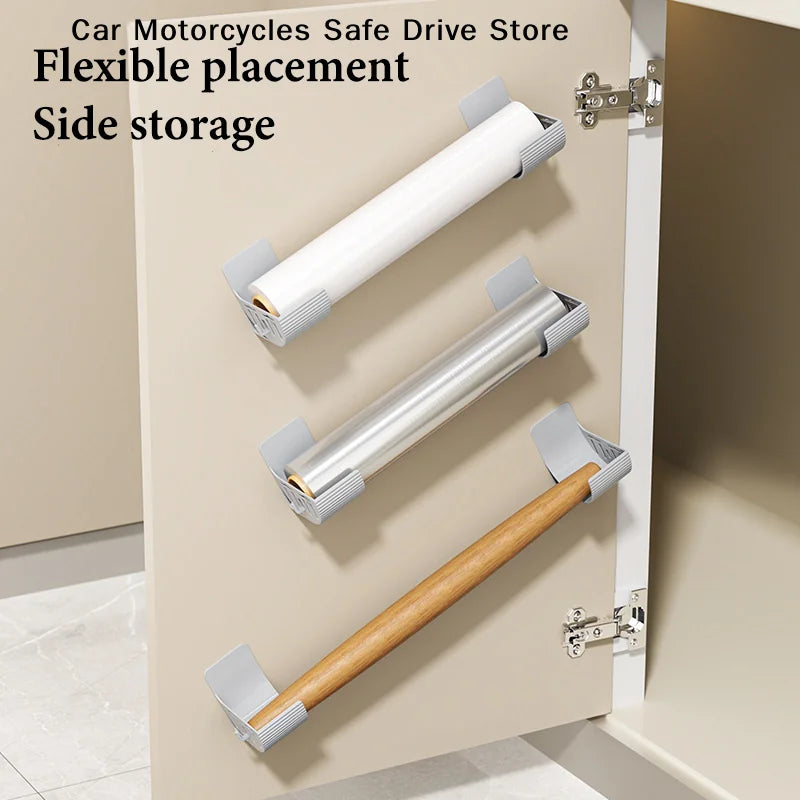 A2pcs No-drill Kitchen Storage Rack Multi-functional Fresh Film