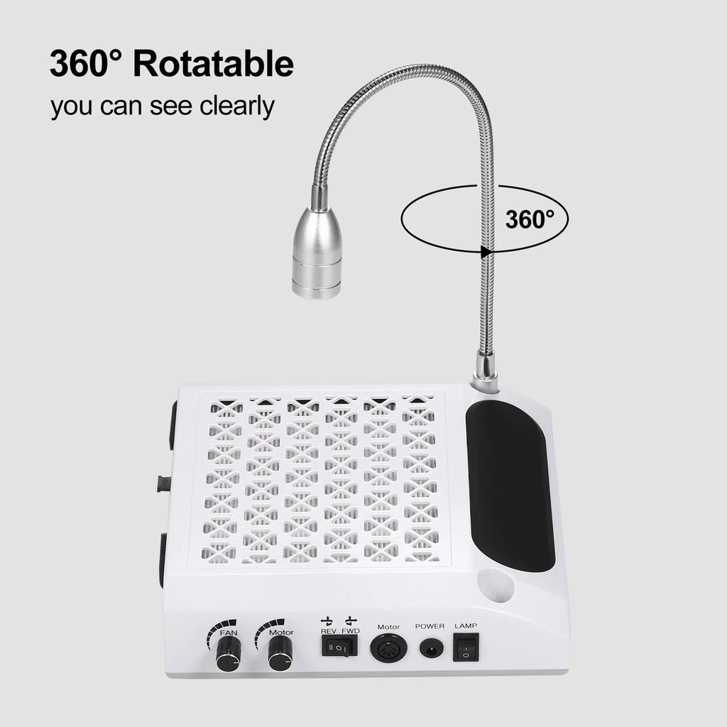 Nail Lamp+nail Dust Collector Drill Machine Suction Cleaner Nails Art