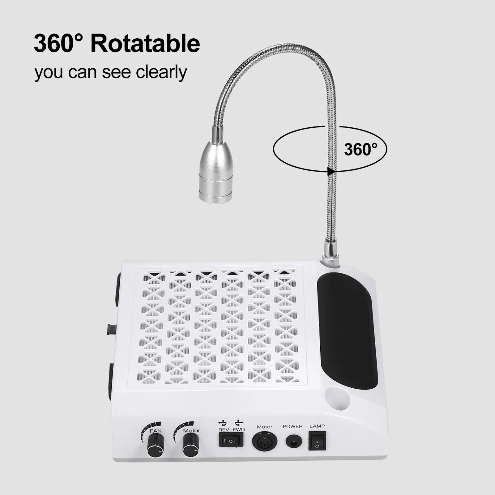 Nail Lamp+nail Dust Collector Drill Machine Suction Cleaner Nails Art