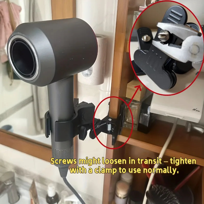 Metal Hair Dryer Holder Strong Grip Wall Mounted Floating Shelf