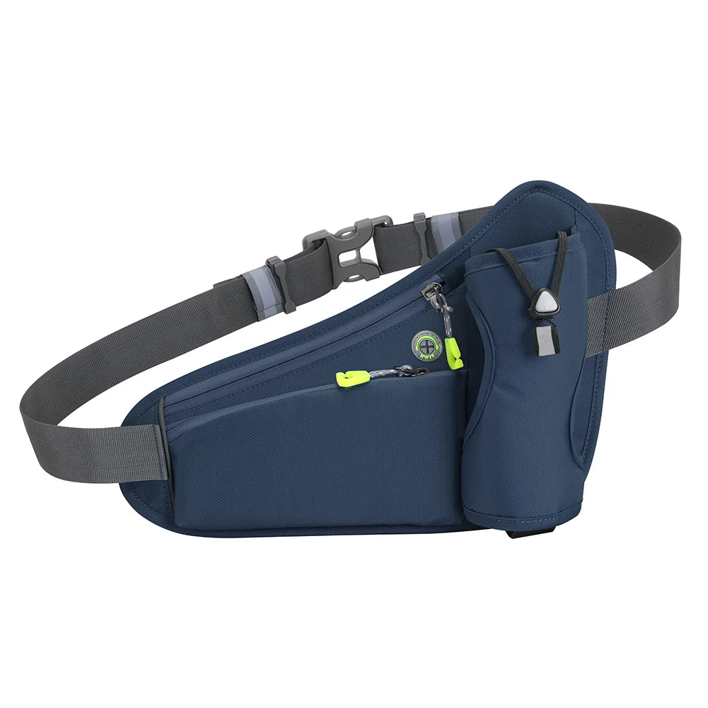 Running Waist Bags Water Bottle Holder Hydration Belt Bag Cell Phone Jogging Cycling Bag For Men Women Sports Fanny Pack Gym Run Zpaxo Grey