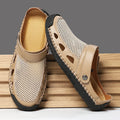 Summer Men Sandals Leather Mens Casual Shoes Outdoor Beach Roman Zpaxo A701 38