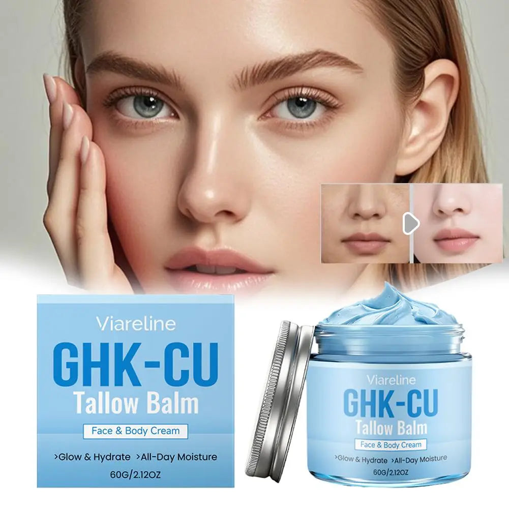 GHK-Cu Copper Peptide Blue Cream | Collagen & Deep Hydration Copper Peptide Face Cream Zpaxo