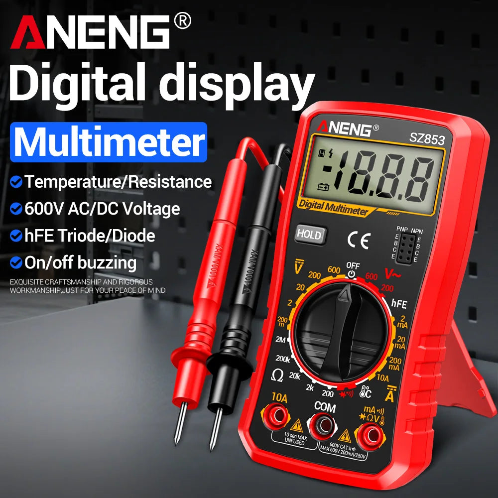 ANENG SZ853 Digital Multimeter 1999 Counts AC DC Voltage Current
