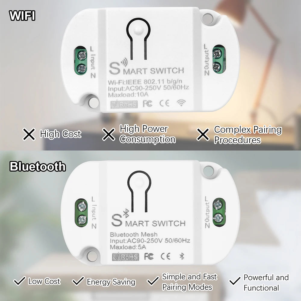 BLuetooth/BLE Switch Module Relay For Light LAMP On/Off 2.4G Wireless Remote Control Tuya Smart Life Timer DIY Home Automation Zpaxo