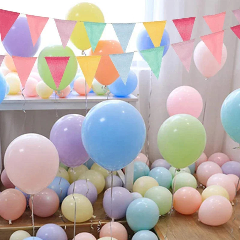 Colourful Triangular Flags 8m Birthday Party Christmas Wedding