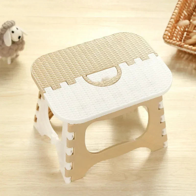 Plastic Folding Small Stool Portable Thickened Household Space-saving