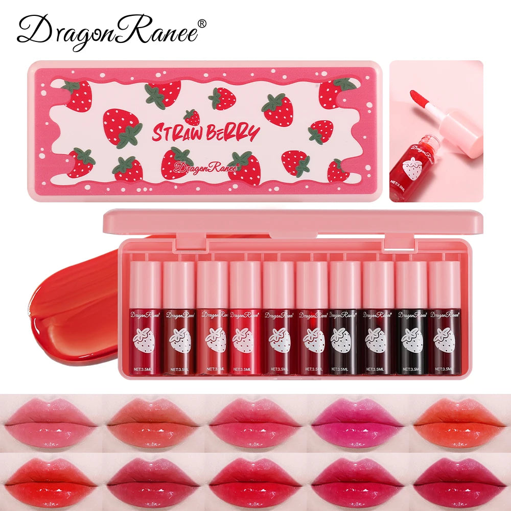 10 Pack Lipstick Water Stain Lip Lotion Lipstick Lasting Color Film Lipstick Water Light Stain Lipstick Water Non fading Lipstic Zpaxo