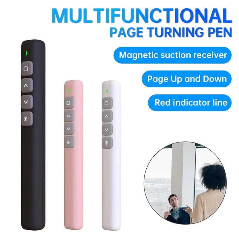 Whiteboard Remote Control Pen Meeting Remote Presentation PPT Laser Flip Pen Remote Controller Laser Pointer For Office Supplies Zpaxo