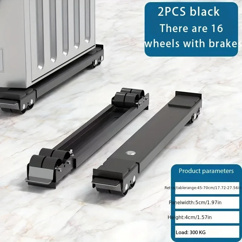 New adjustable stainless steel shockproof rack for washing machines and refrigerators 45-70cm rust-resistant supports up to300kg Zpaxo