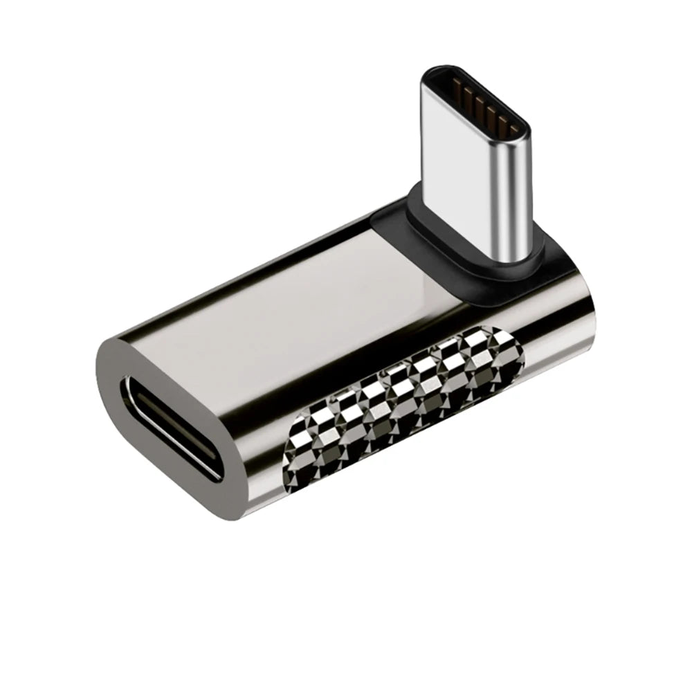 100W 20Gbps USB-C 90° Right Angle Adapter | Charging & Data USB-C Adapter Zpaxo A