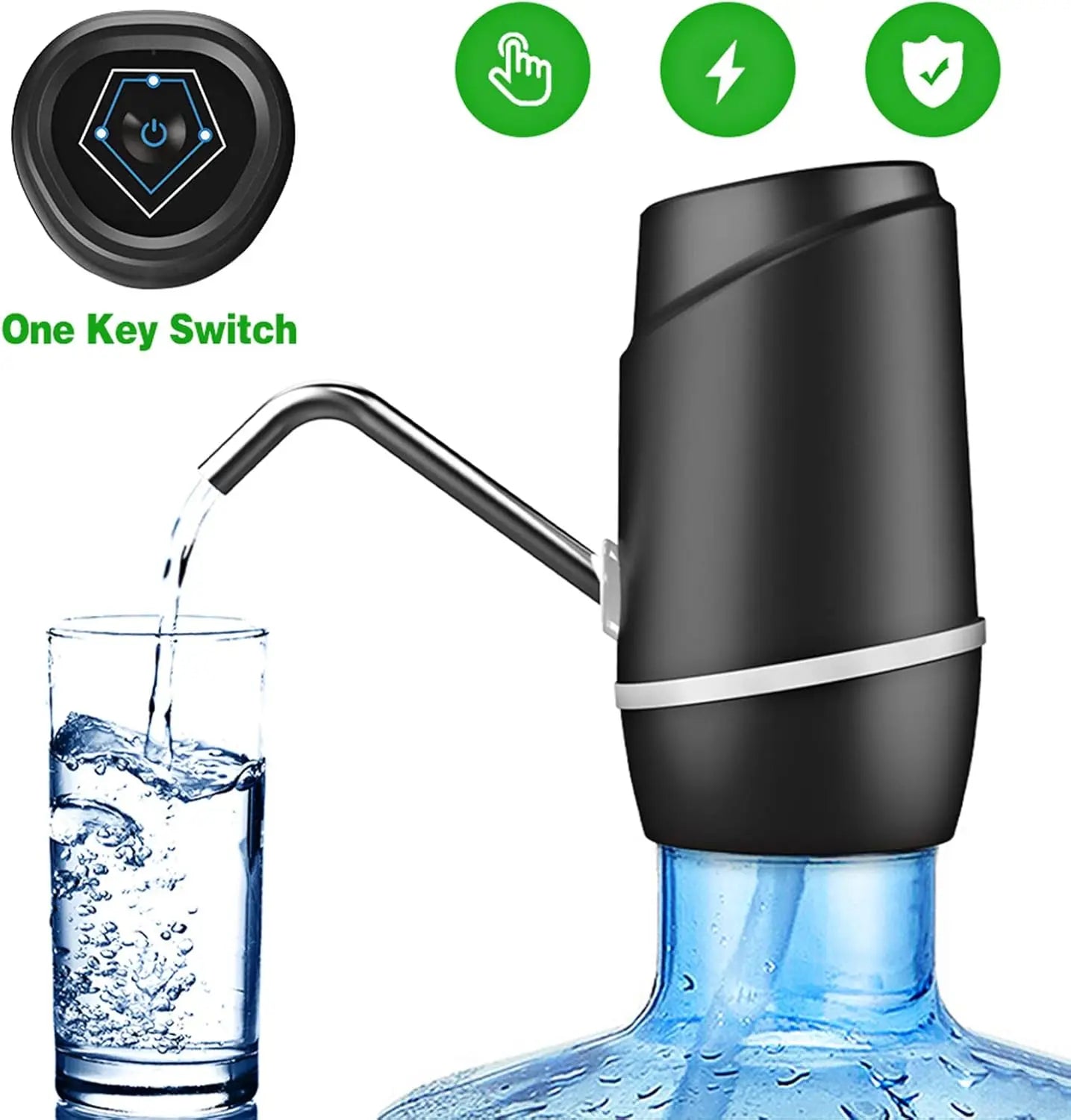 Water Pump Electric Drinking Portable Water Dispenser Universal USB Charging Water Bottle Pump For 2-5 Gallon Zpaxo New Style Water Pump