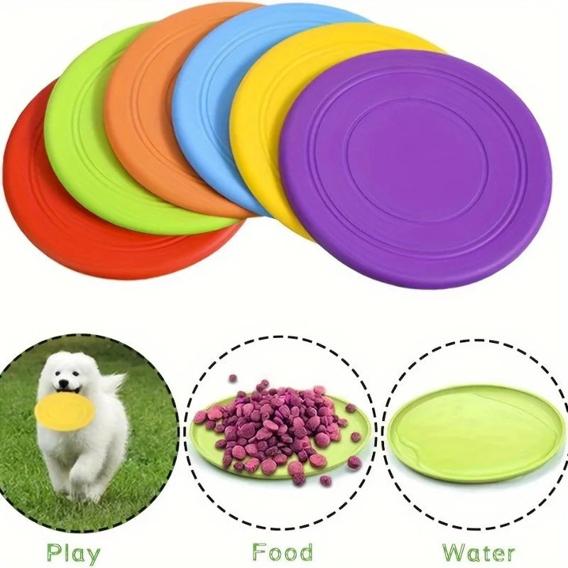 Assorted Dog Flying Disc Interactive Training Pet Toys Durable Safe Zpaxo