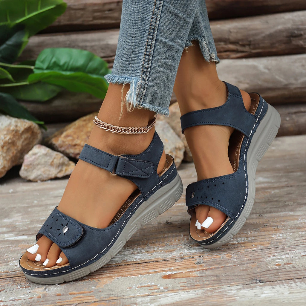 2026 New Women Sandals Fashion Wedge Sandals for Women Summer Thick Sole Non Slip Beach Shoes Woman Lightweight Platform Sandals Zpaxo