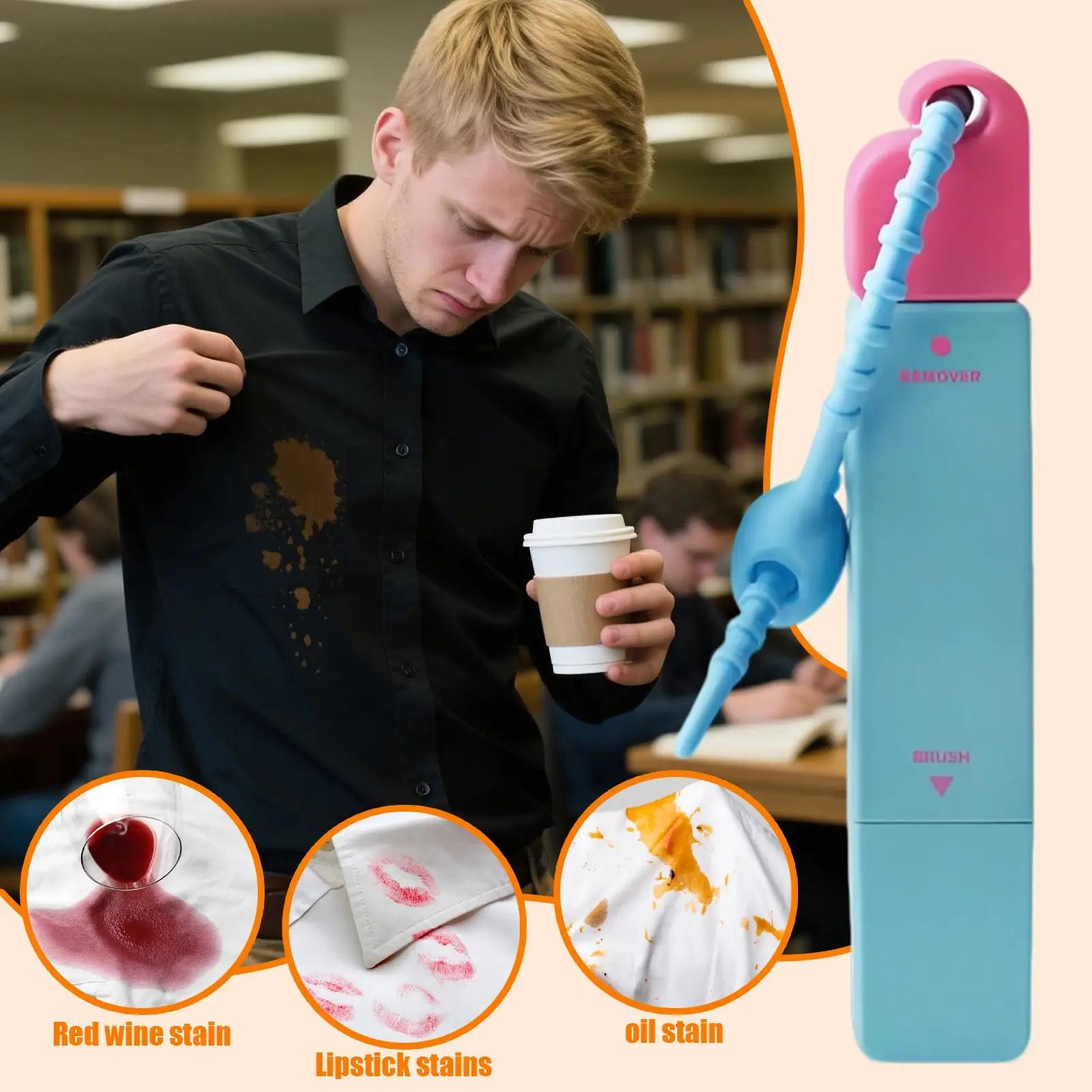 Instant Stain Remover Pen Clothes Double Ended Fabric Spot Cleaner