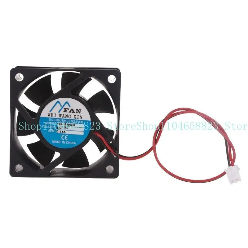 4500RPM CPU Cooling Fan 6020 0.2A 60mm for DC Brushless Sleeve Bearing Temperature Control Server Cooler 2Pin Zpaxo Black Other China Mainland