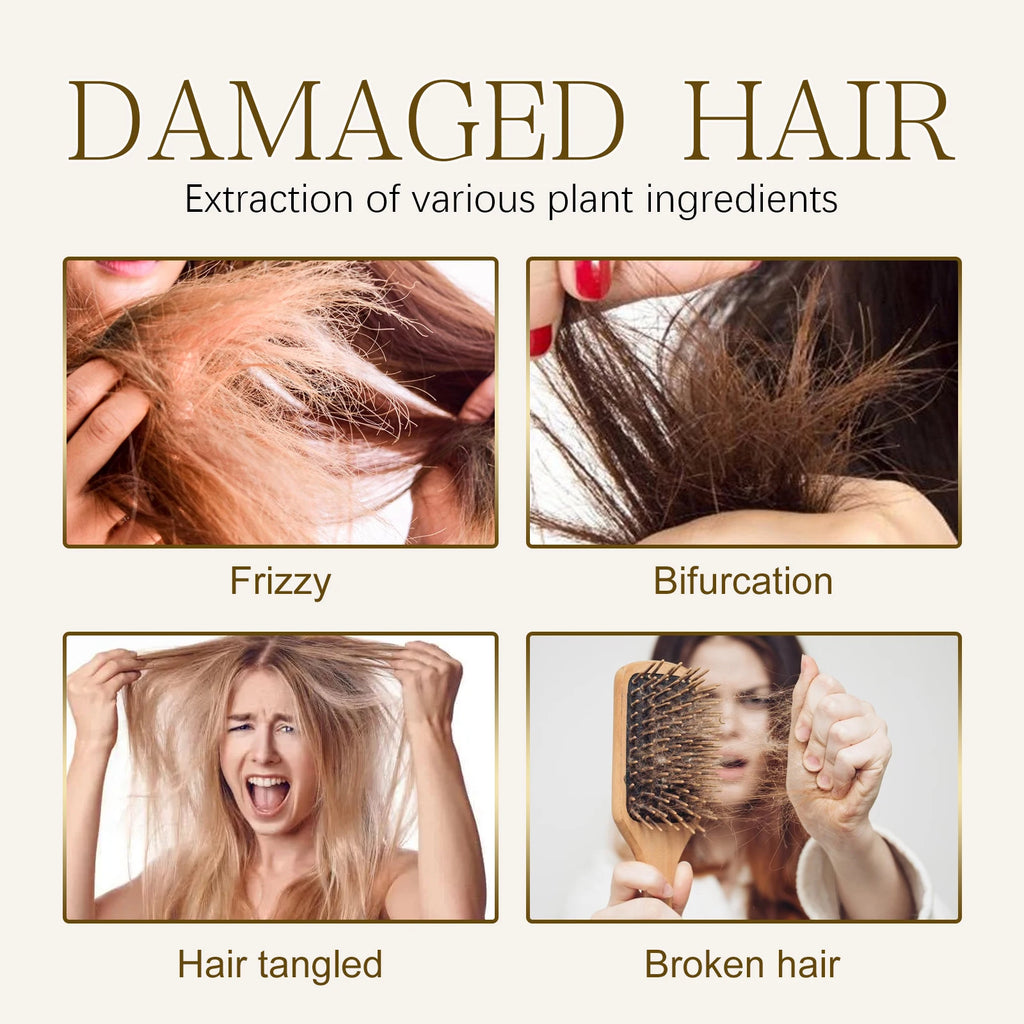 EELHOE Keratin Hair Growth Serum Natural Repair Essence Spray for Dry Curly Hair Hydrate Smooth Frizz Control Growing Hair Care Zpaxo
