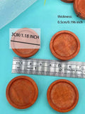 10-Pack Wooden Pendant Trays – Round Cabochon Blanks for Jewelry Jewelry Making Blanks Zpaxo 10pcs dark color