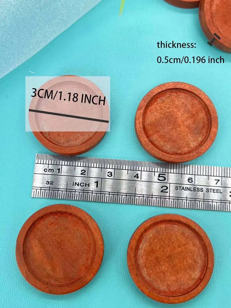 10-Pack Wooden Pendant Trays – Round Cabochon Blanks for Jewelry Jewelry Making Blanks Zpaxo 10pcs dark color