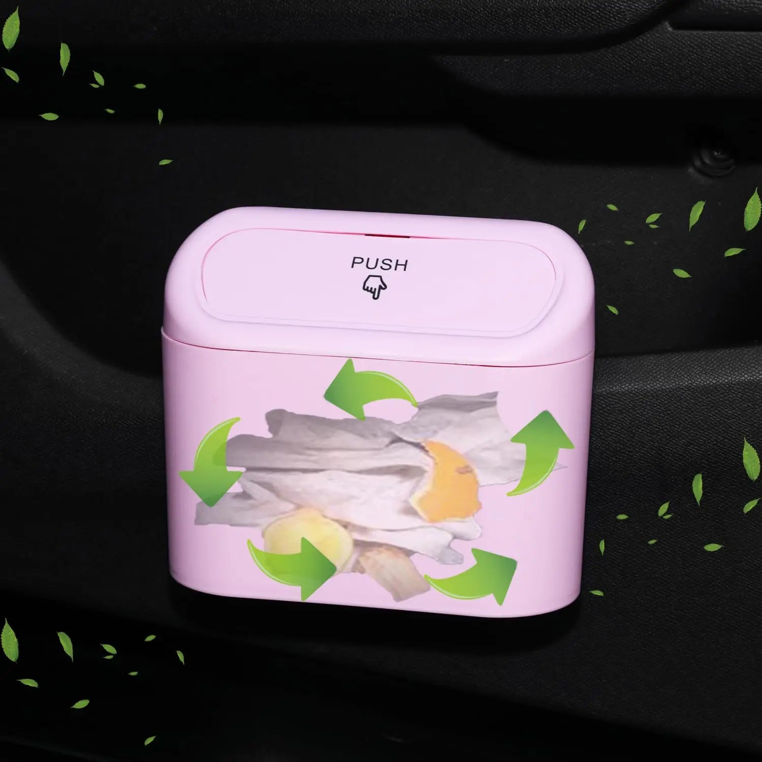 Car Trash Bin Mini Multifunctional Garbage Container That Hangs Back