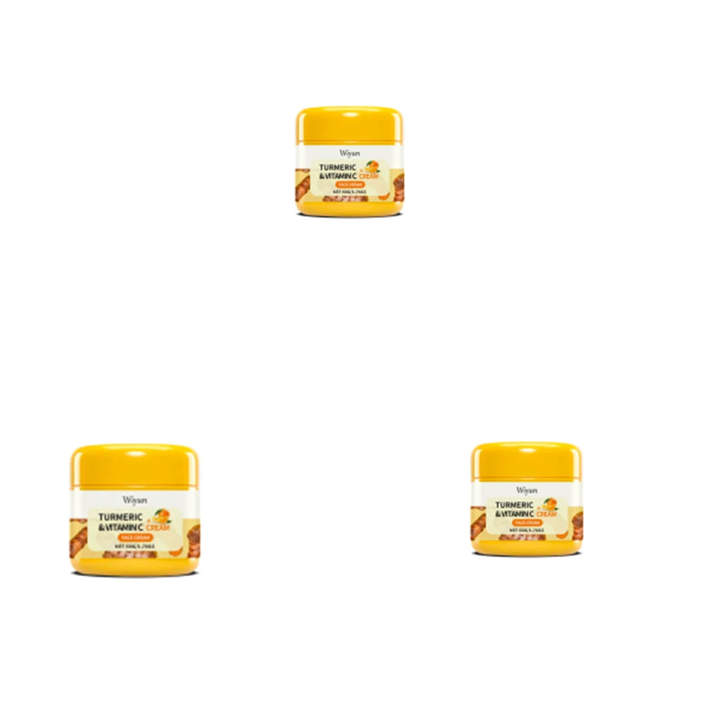 WIYUN Turmeric Brightening Cream – Dark Spots & Vitamin C Brightening Face Cream Zpaxo 3pcs