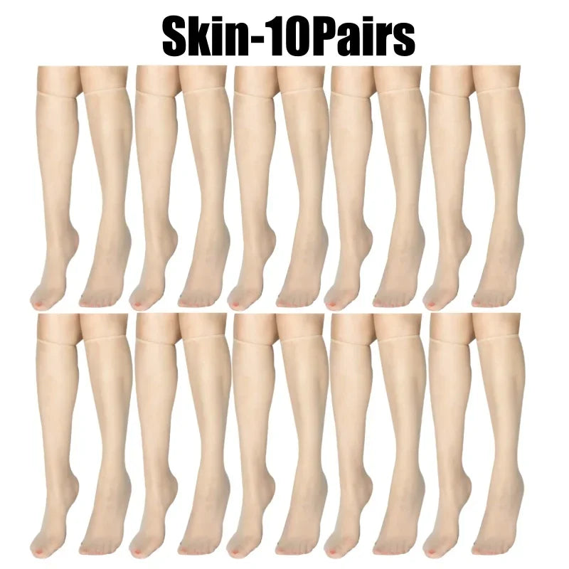 Summer Ultra-thin Korean Invisible Knee-high Socks Nude Seamless