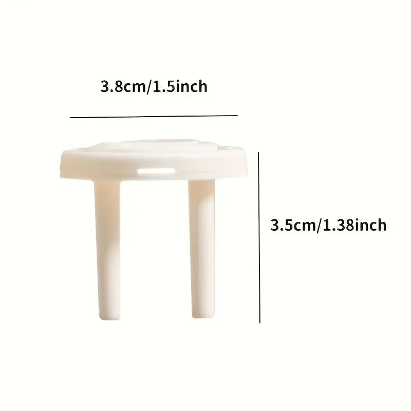 5pcs EU Childproof Socket Covers - Safety Plug Protectors with Pull Rings, Durable Outlet Guards for European Standard Sockets Zpaxo