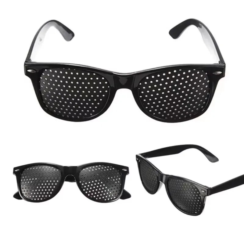 Pinhole Glasses – Vision Focus Training | Unisex Black Frames