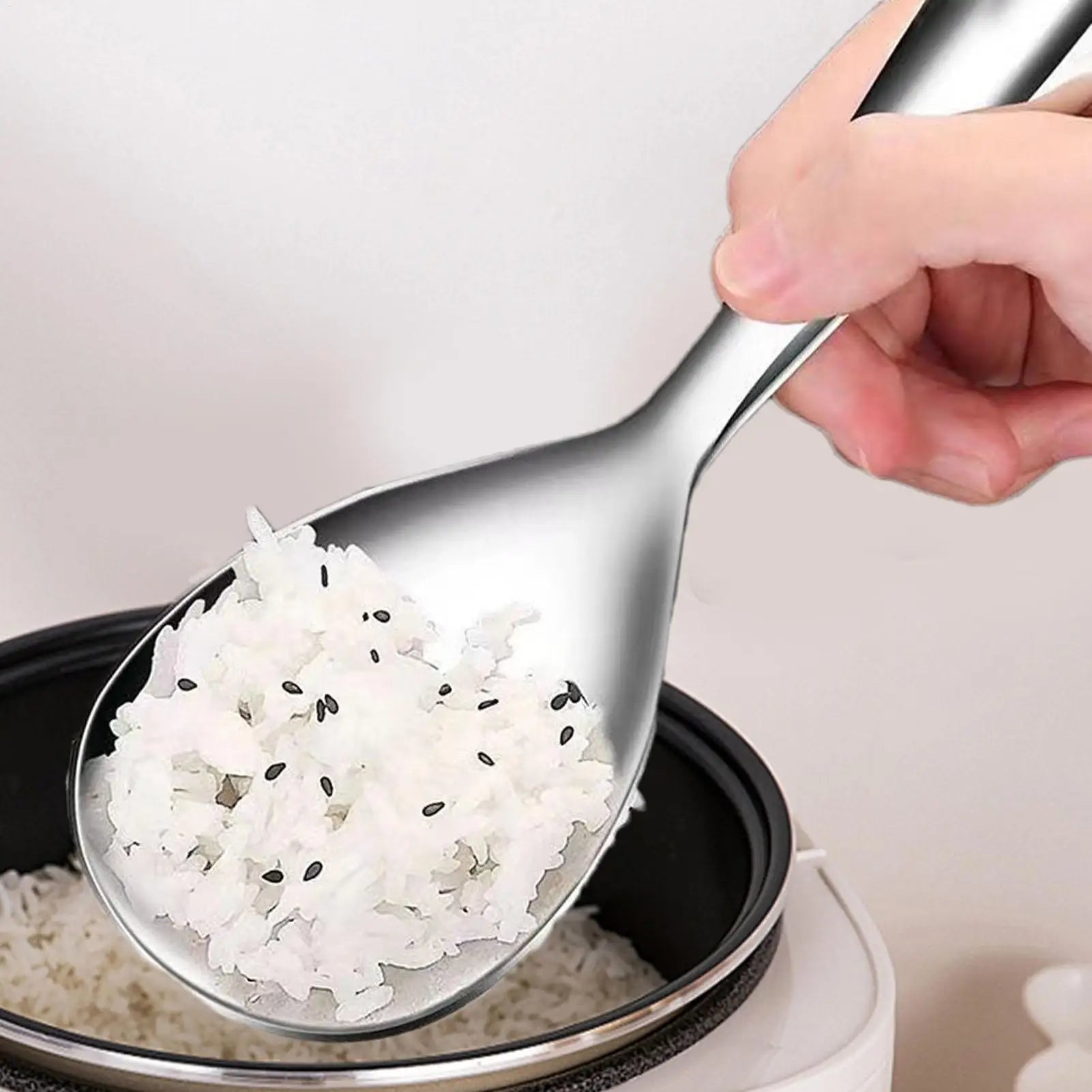 Rice Paddle Spoon Stainless Steel Non-stick Kitchen Spatula Heat