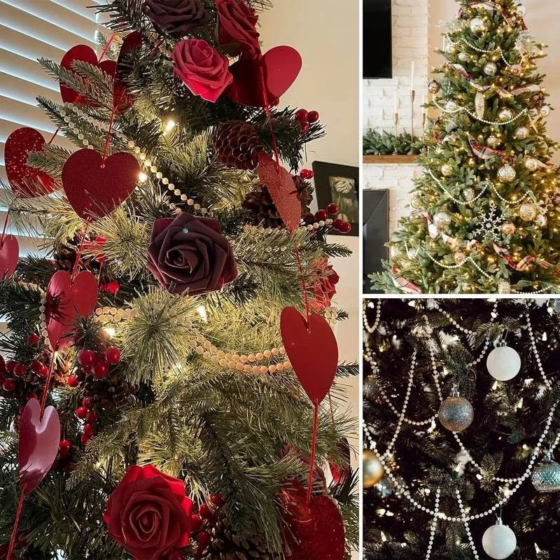 25M Faux Pearl Bead Garland – Wedding, Christmas & Craft Decor