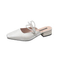 2026 Square Head Heel Women's Summer Outdoor Half Slippers Rubber