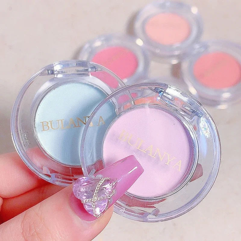 Monochrome Soft Matte Blush Highlighter Orange Peach Pink Natural Red Rouge Cheek Purple Blue Nude Makeup Face Brightening Zpaxo