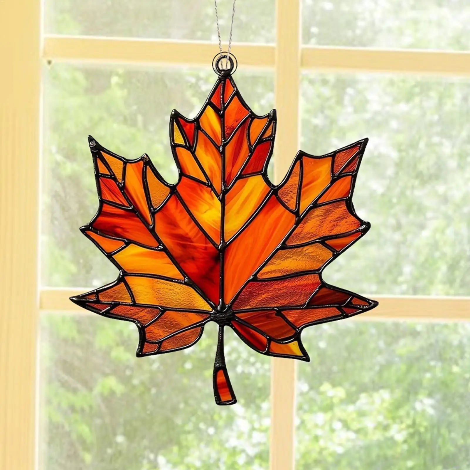 Fall Leaves Thanksgiving Decor Autumn Decor Wall Decor Fall Leaves Maple Leaves Stained Fall Decorations Acrylic Wall Art Zpaxo