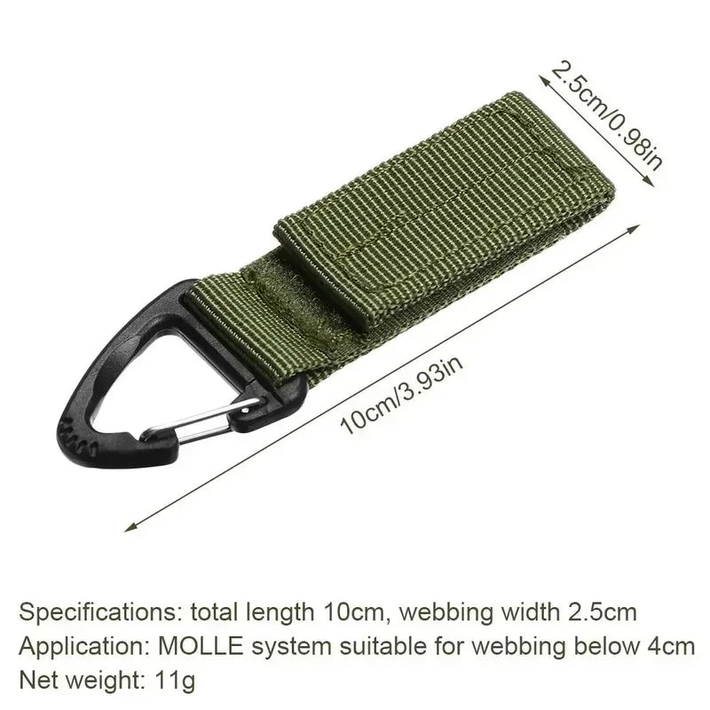 Nylon MOLLE Hang Buckle Straps – Tactical Belt Clips 3/6/9 Pack
