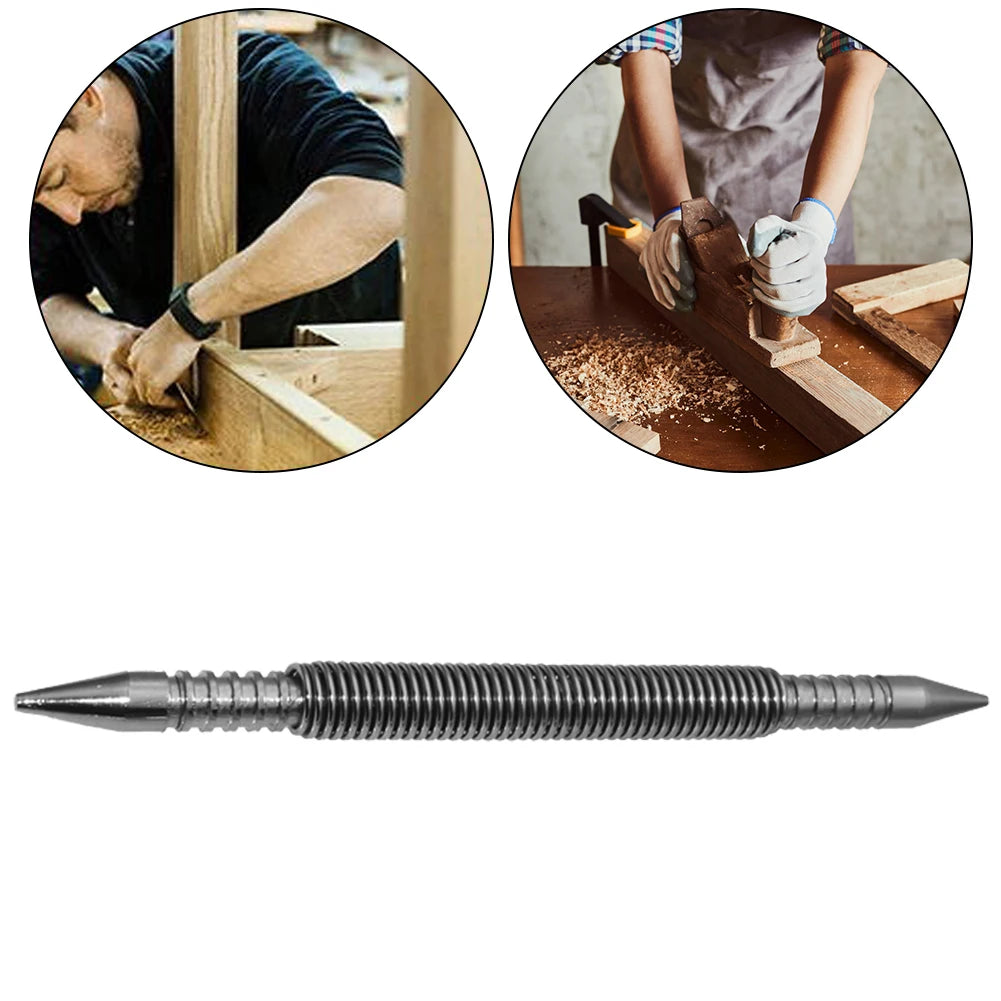 1 Spring Tool Hammerless Nail Double Head 16&3 Center Pin Punch Metal