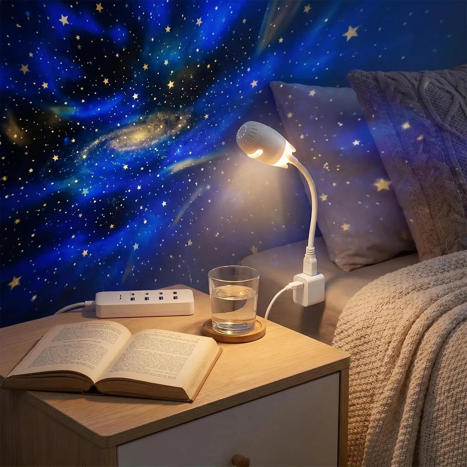 Galaxy Projector Night Light USB Plug Lighting Dimmable Nursery Lamp