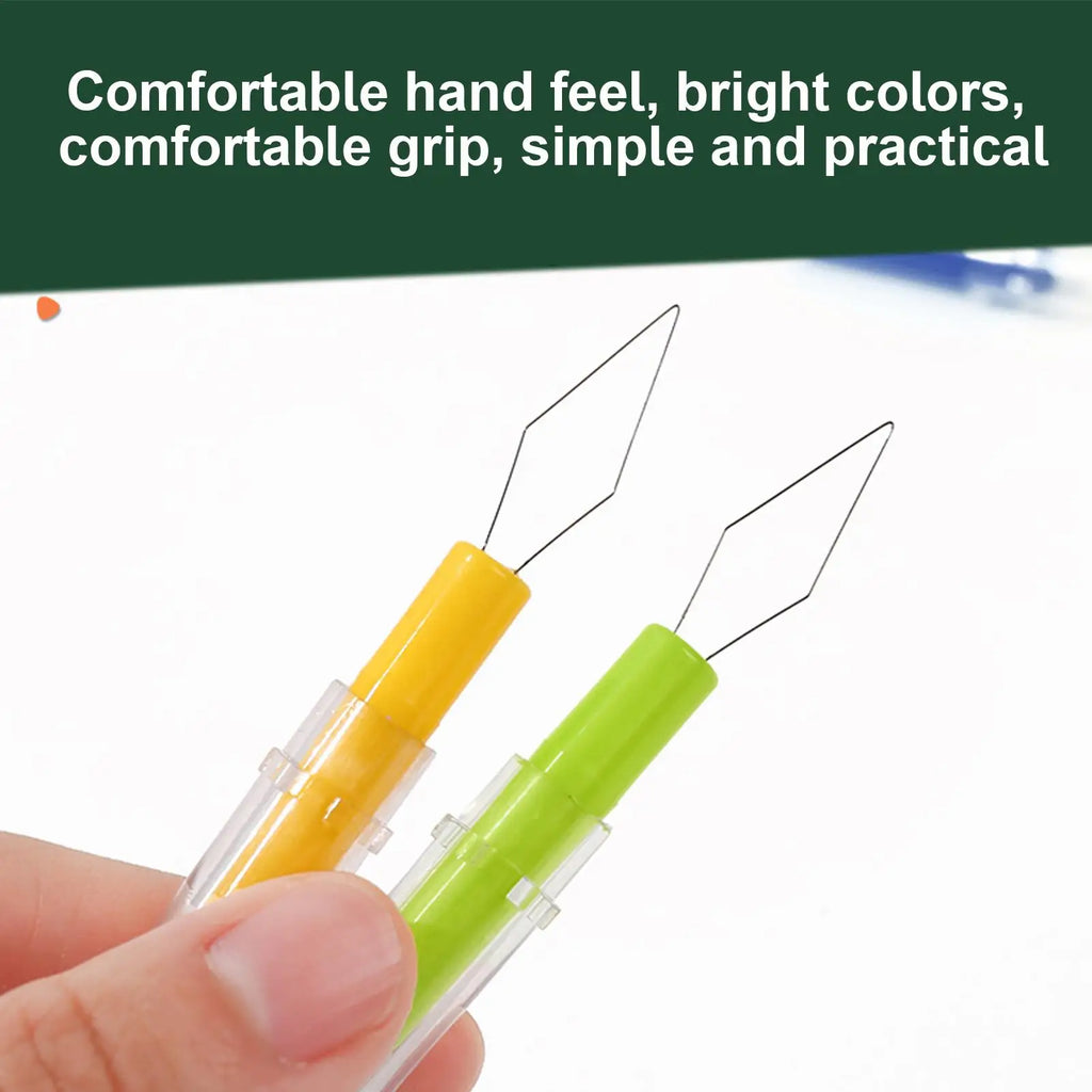 Needle Threader Tool 3PCS Automatic Small Threader Tool Colorful Needle Threader for DIY lovers Universal Sewing Tool with Cover Zpaxo