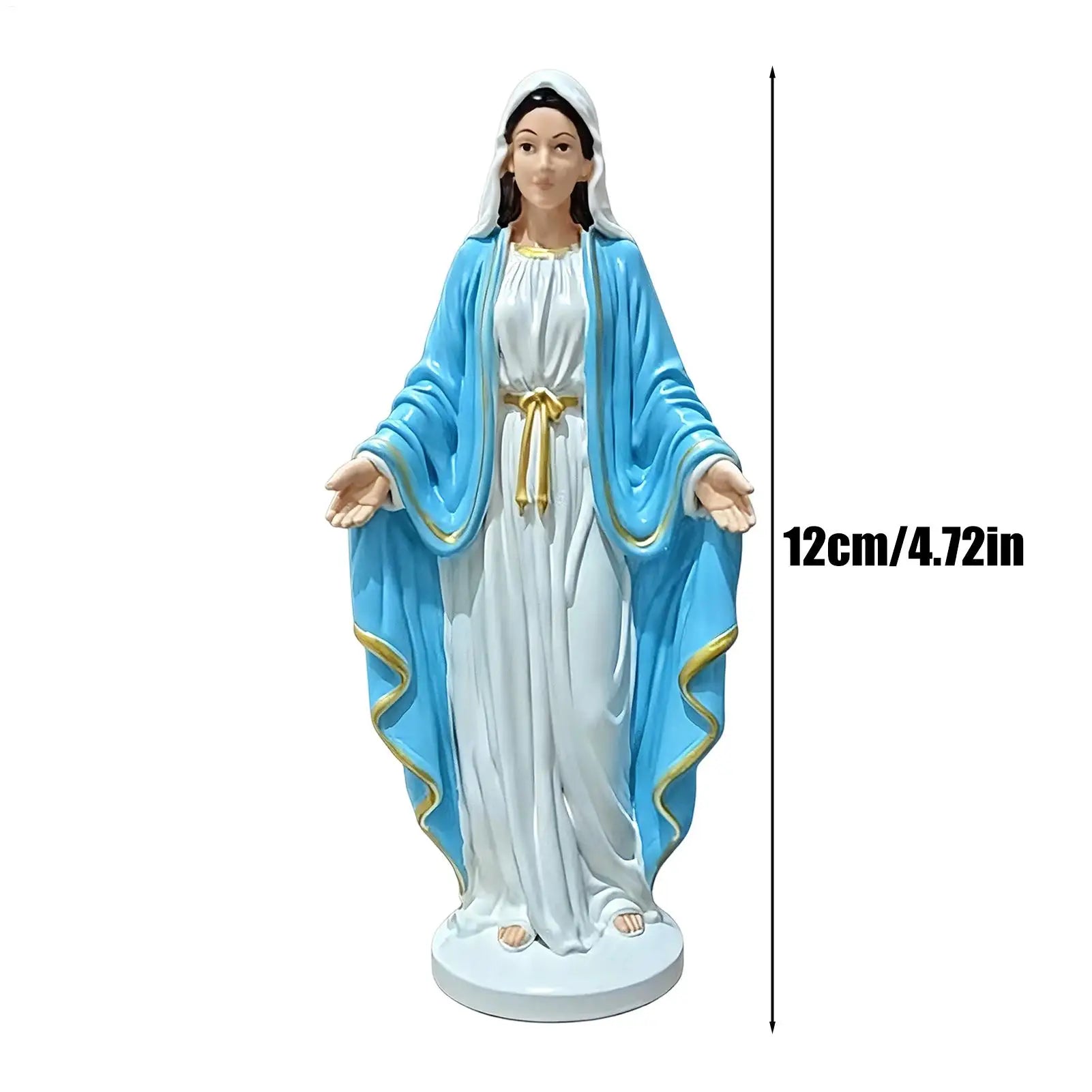 Collection of Virgin Mary statues Hand-painted Virgin Mary image 12cm Open Arms Religious Figurine Catholic home decor 12cm Zpaxo