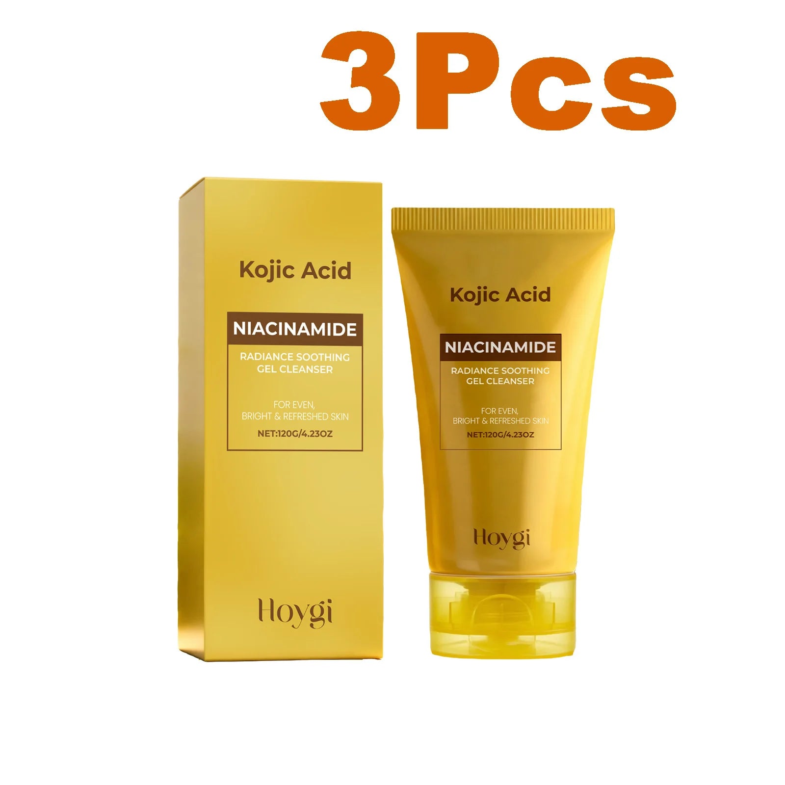 Kojic Acid & Niacinamide Brightening Face Wash | Dark Spots Brightening Face Wash Zpaxo 3 x 120g Boxed