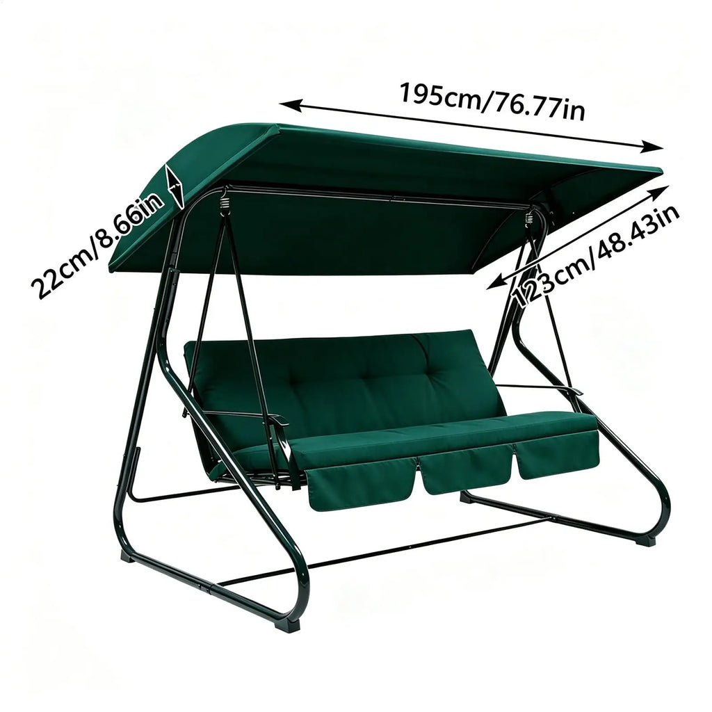 Swing Canopy Replacement Cover Waterproof UV-Resistant Hammock Shade Outdoor Patio Swing Canopy Replacement Top Cover for Porch Zpaxo
