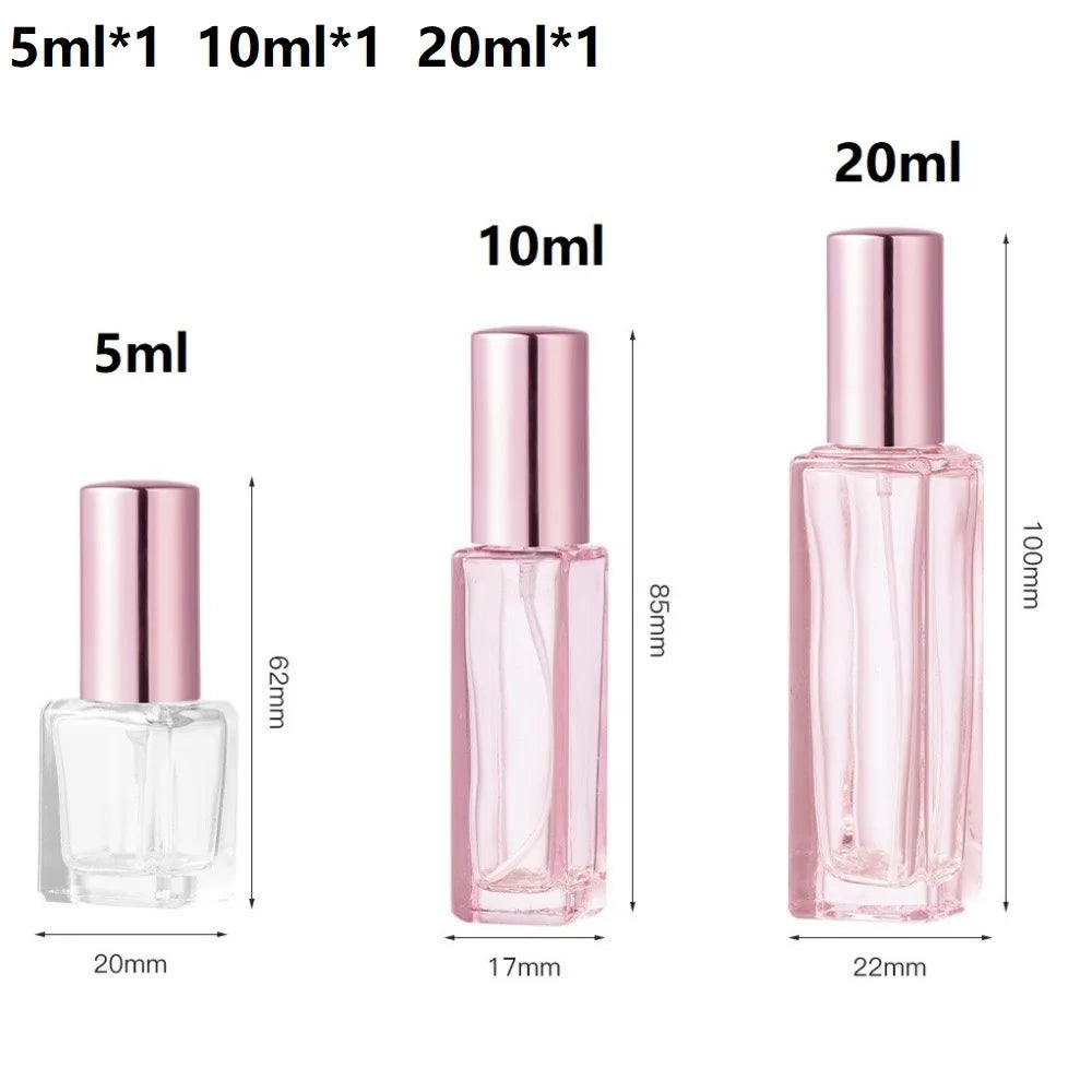 5ml / 10ml / 20ml Perfume Spray Bottle Vacuum Glass Atomizer, Which Can Be Refilled With Original Liquid and Stored for Travel. Zpaxo pink B