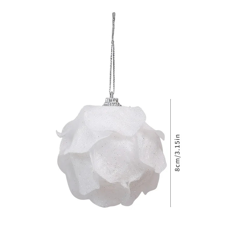 8cm Pearl Foam Christmas Ball Ornaments – 9-Pack Hanging Decor Christmas Ball Ornaments Zpaxo White 2