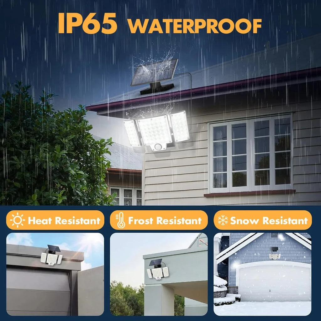 Solar LED Lights Outdoor Motion Sensor Bright Powered Security Remote Zpaxo