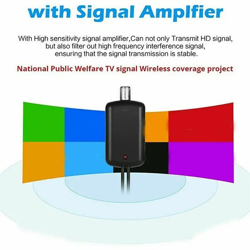 4K High Gain Indoor TV Digital Box TV Antenna HD HDTV Antena DVB-T/T2 DVBT2 Cable TV Antena 5000Miles UHF VHF TV Antenna Booster Zpaxo