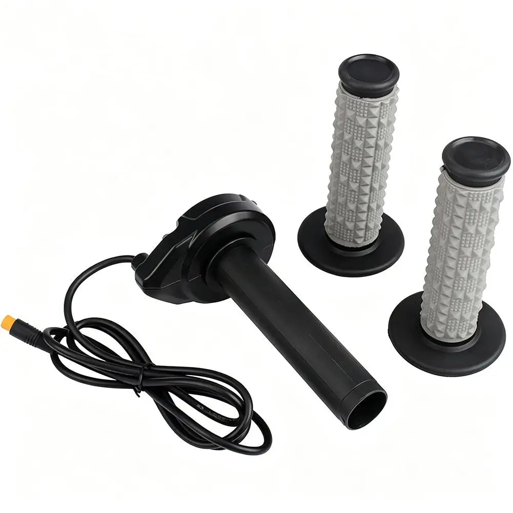3-Pin Full Twist Throttle Grip Kit for E-Bike & Scooter 22mm E-Bike Throttle Kit Zpaxo Gray