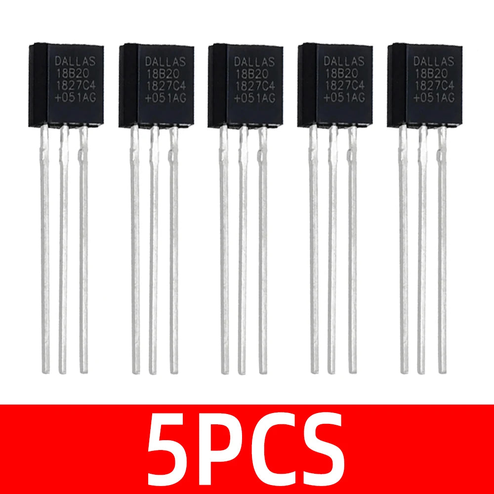 Lot Sensor Electronic Chip DS18B20 TO-92 18B20 Chips Temperature IC Zpaxo 5pcs