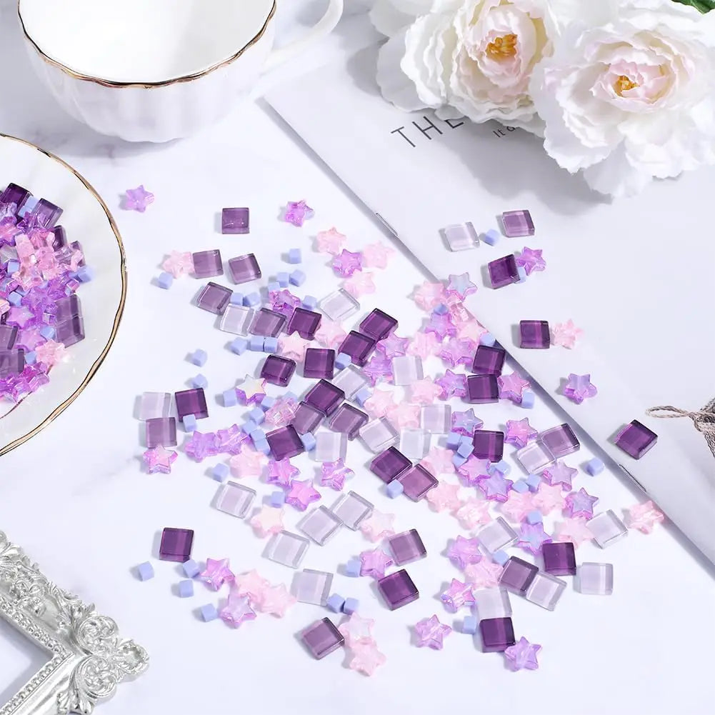 Iridescent Glass Mosaic Tiles – Sparkle Crystal Mix for Art & Decor Glass Mosaic Tiles Zpaxo