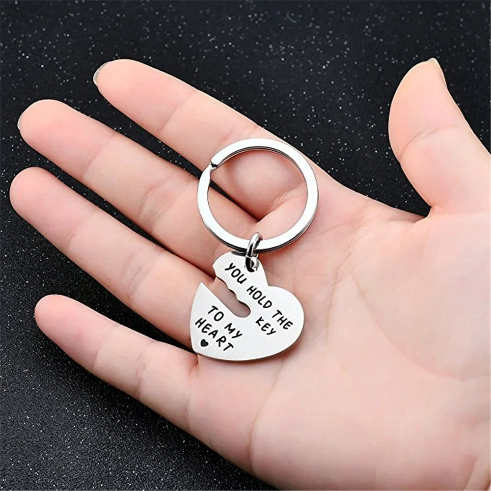You Hold Key My Heart Forever Keychain Sets Anniversary Gifts Couple